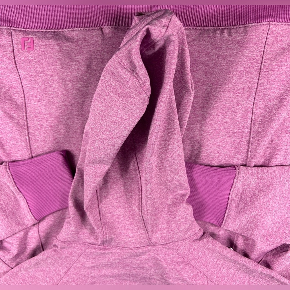 FootJoy Womens Golf Hoodie Space Dye Small Berry Polyester Spandex - Picture 5 of 7